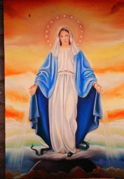 Painting titled "Immacolata Concezio…" by Madoner, Original Artwork