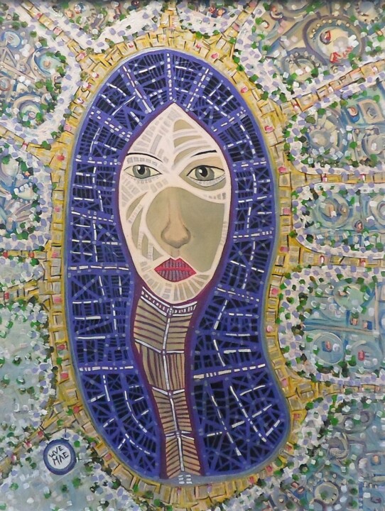 Картина под названием "VESTAL" - Mae Art, Подлинное произведение искусства, Акрил Установлен на Деревянная рама для носилок