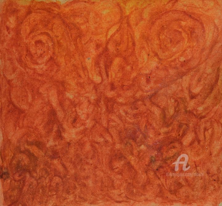 Ζωγραφική με τίτλο "Bhumi  Terre-Mère…" από Mariska Ma Veepilaikaliyamma, Αυθεντικά έργα τέχνης, Άλλος