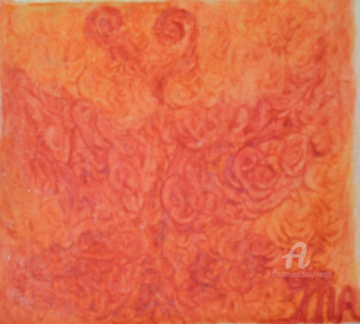 Painting titled "Orange Butterfly Mo…" by Mariska Ma Veepilaikaliyamma, Original Artwork, Other