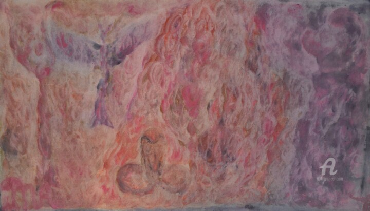 Painting titled "Mysterious New Moon…" by Mariska Ma Veepilaikaliyamma, Original Artwork, Pigments