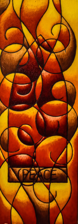Картина под названием "Peace" - Maehr, Подлинное произведение искусства, Масло Установлен на Деревянная рама для носилок