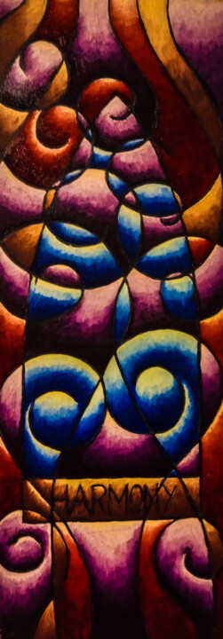 Картина под названием "Harmony" - Maehr, Подлинное произведение искусства, Масло Установлен на Деревянная рама для носилок