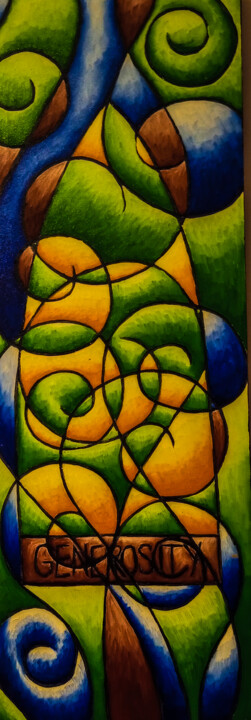 Картина под названием "Generosity" - Maehr, Подлинное произведение искусства, Масло Установлен на Деревянная рама для носилок