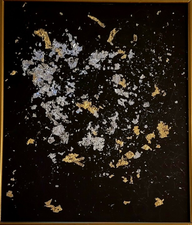 Painting titled "SPACEZONE N1520" by Mael Bouresas, Original Artwork, Acrylic Mounted on Wood Panel