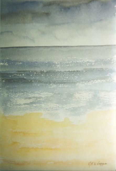 Peinture intitulée "la mer" par Maeri, Œuvre d'art originale,