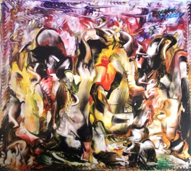 Pintura titulada "Amor y Pasión, cd 2…" por Maestro Roldan, Obra de arte original