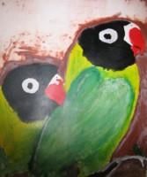 Arte digitale intitolato "pappagalli coppia" da Giuseppe Cascella, Opera d'arte originale