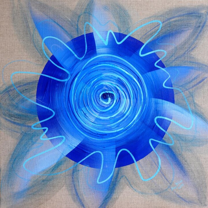 Peinture intitulée "Energy Center - Thr…" par Mag Blue, Œuvre d'art originale, Acrylique Monté sur Châssis en bois