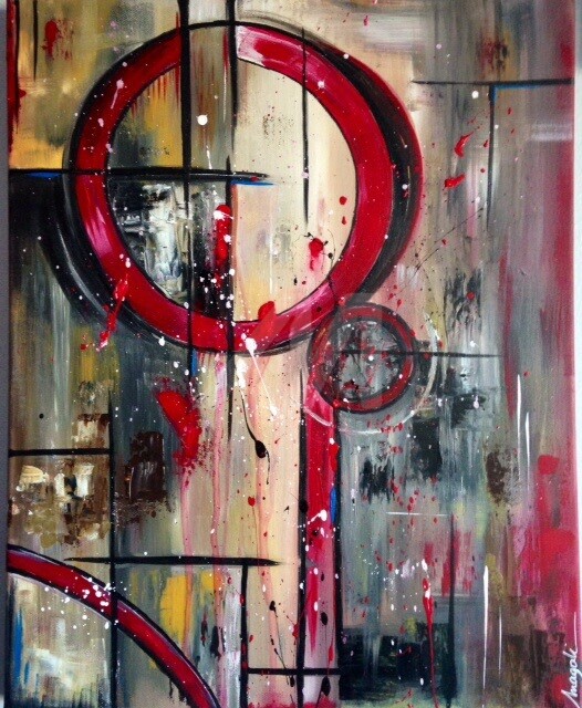 Peinture intitulée "Frustration émotion…" par Maga Li Alves, Œuvre d'art originale, Acrylique