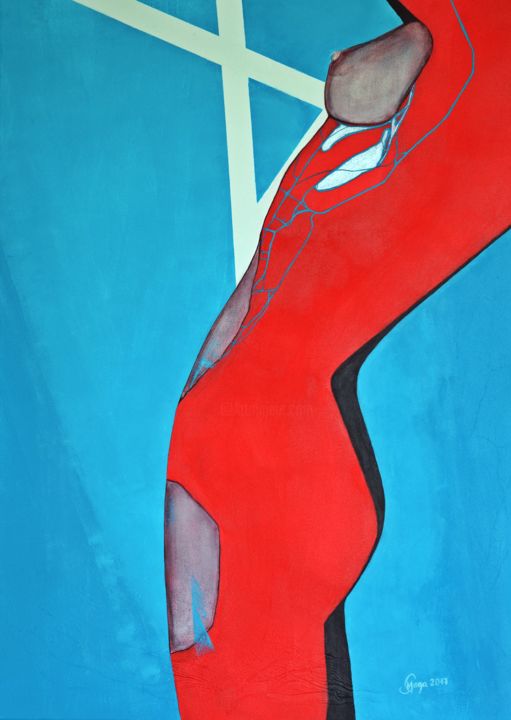 Painting titled "Body" by Maga Smolik, Original Artwork, Acrylic