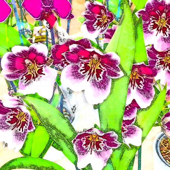 Photographie intitulée "petits-orchidees.jpg" par Balaya, Œuvre d'art originale
