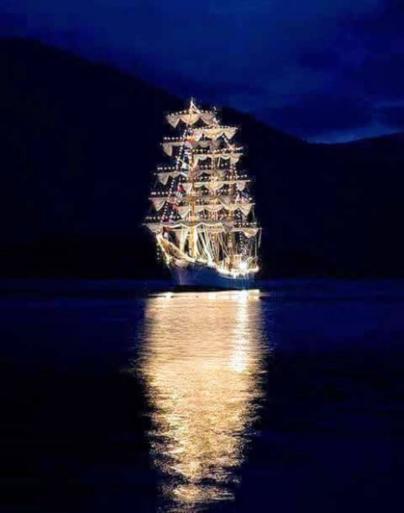 Photographie intitulée "Voyage maritime au…" par Balaya, Œuvre d'art originale, Photographie numérique