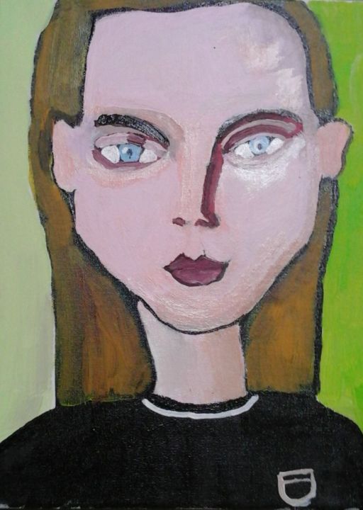 Peinture intitulée "Vika" par Magali Chaton, Œuvre d'art originale, Acrylique