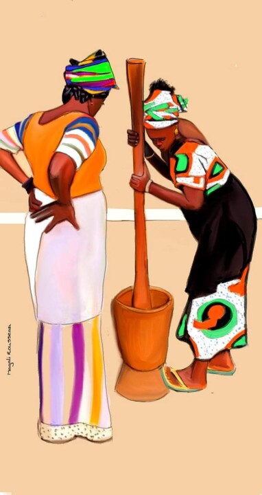 "Afrique" başlıklı Tablo Magali Rousseau tarafından, Orijinal sanat, Akrilik