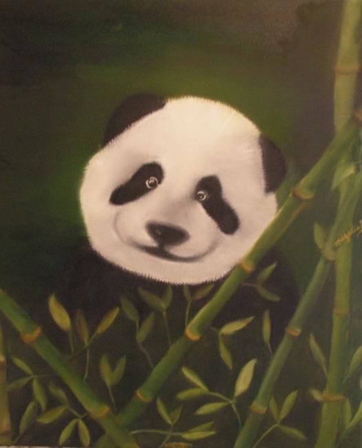 Peinture intitulée "Le petit Panda" par Magalieb, Œuvre d'art originale