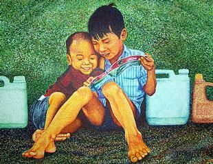 Painting titled "Brother's keeper" by Magalona Family, Original Artwork