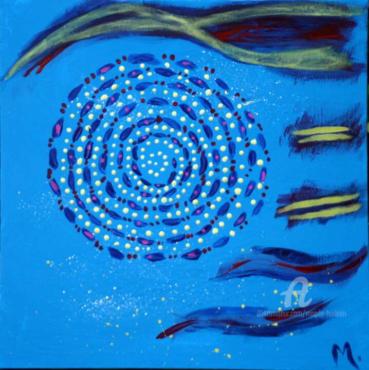 Peinture intitulée "Spirale" par Magda Hoibian, Œuvre d'art originale, Acrylique Monté sur Châssis en bois