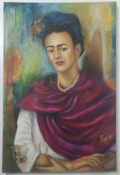 Painting titled "Frida" by Magda Mezadre, Original Artwork