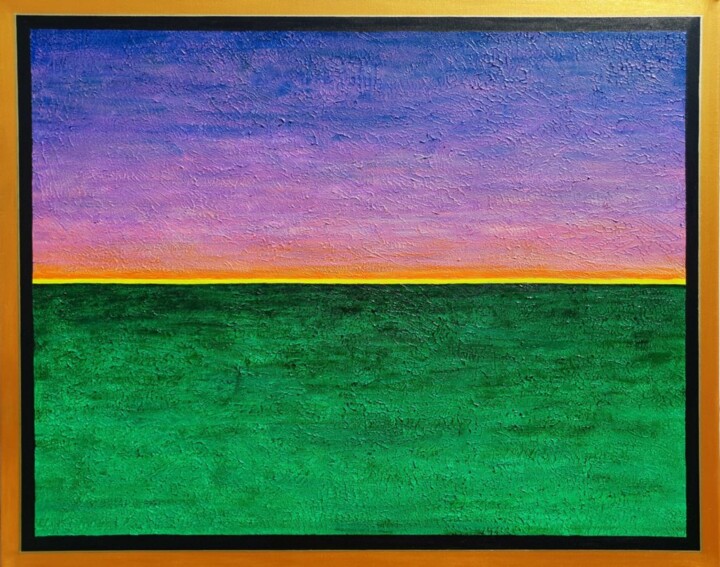 Painting titled "Color Horizon" by Magda Żak, Original Artwork, Acrylic