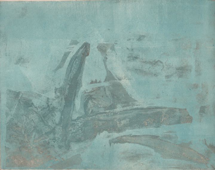 Printmaking titled "underwater" by Magdalena Gintowt-Juchniewicz, Original Artwork, Etching