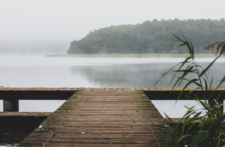 Photography titled "Morning on the Lake" by Magdalena Mienko, Original Artwork, Digital Photography