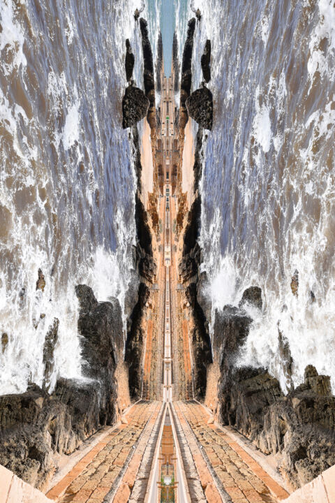Photographie intitulée "Tunnel" par Magdalena Mienko, Œuvre d'art originale, Photographie manipulée Monté sur Panneau de bois