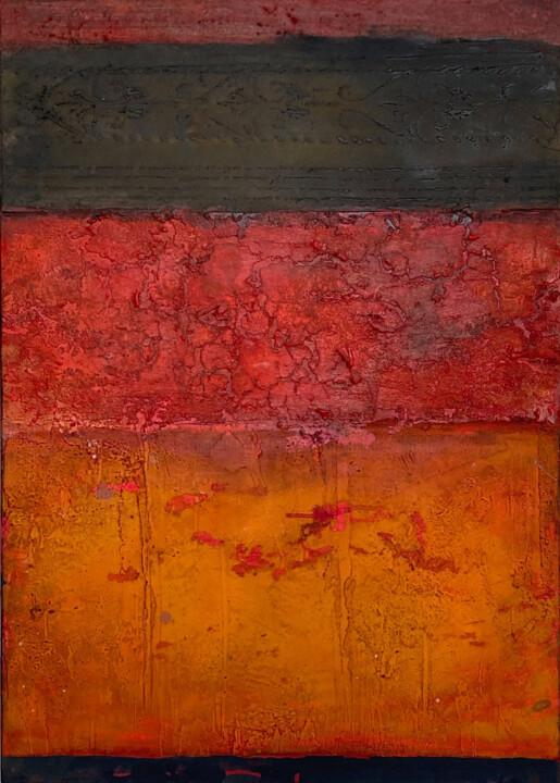 Pintura titulada "Simply Red" por Magdalena Oppelt, Obra de arte original, Acrílico