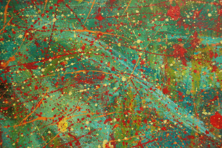 제목이 "Green red dripping…"인 미술작품 Magdalena Walulik로, 원작, 아크릴