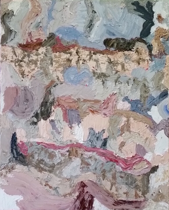 Malerei mit dem Titel "Scarp Slope 2" von Magee, Original-Kunstwerk, Acryl Auf Keilrahmen aus Holz montiert