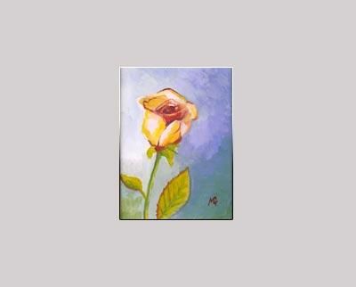 Pintura intitulada "La rose de Pau" por Magel, Obras de arte originais, Óleo