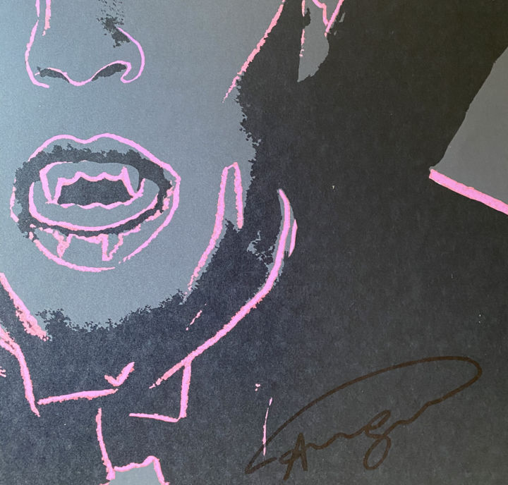 Printmaking titled "ANDY WARHOL HANDSIG…" by Margaret Wright, Original Art, Screenprinting