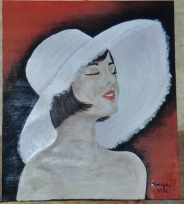 Картина под названием "Volupté" - Marguerite Rodriguez, Подлинное произведение искусства, Масло