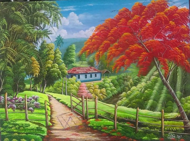 Pittura intitolato "Fresh Lanscape" da Magictouch, Opera d'arte originale, Acrilico