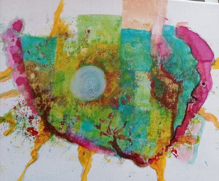 Peinture intitulée "Les territoires du…" par Magil, Œuvre d'art originale, Acrylique