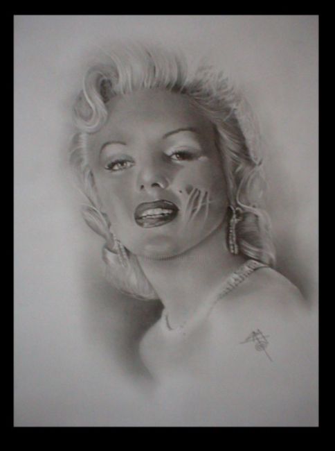 Desenho intitulada "Monroe1" por David Anthony Magitis, Obras de arte originais