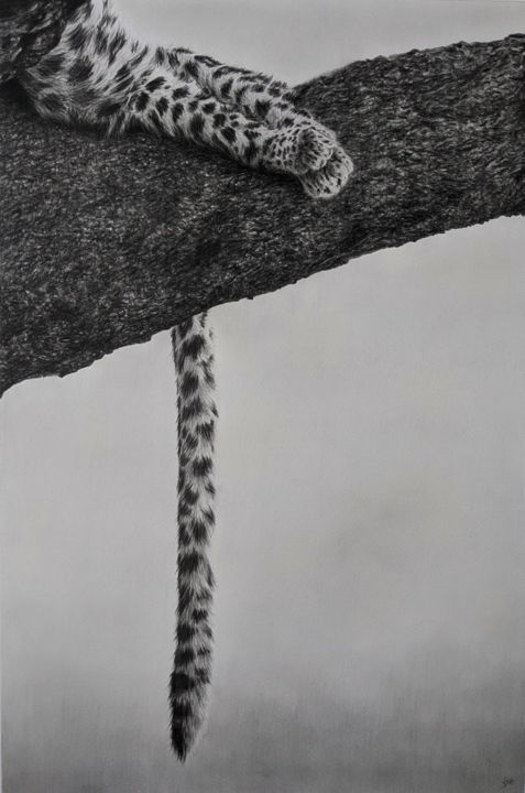 Drawing titled "Là haut" by Magali Lapeyre-Mirande, Original Art, Pencil