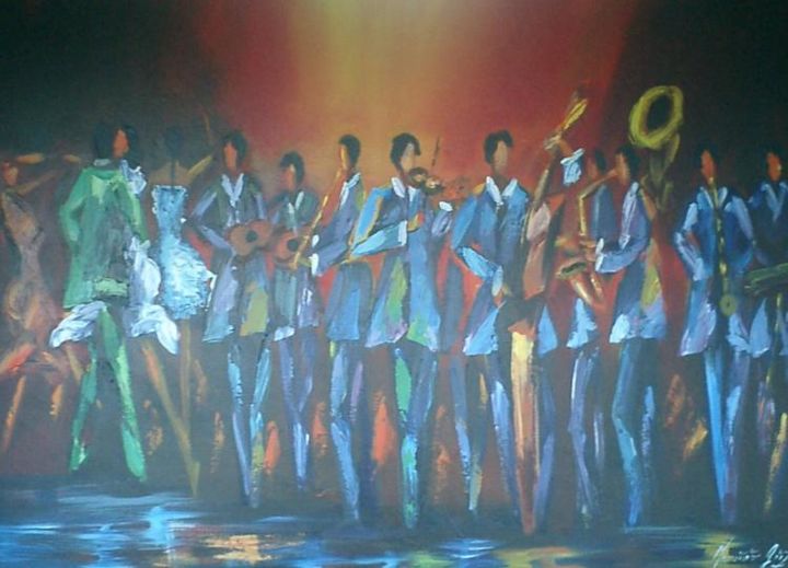 Pintura titulada "DANDONES O RUMBAS" por Magoo, Obra de arte original, Oleo