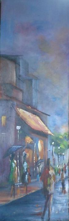 Painting titled "CALLE DE FRANCIA" by Magoo, Original Artwork, Oil