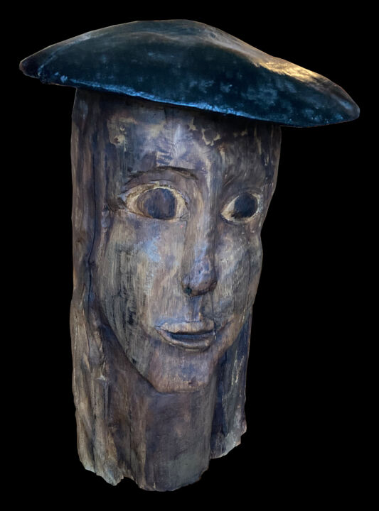 Sculpture titled "Féria" by Martine Magritte, Original Artwork, Wood