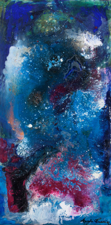 Peinture intitulée "Cosmos 2" par Magtram, Œuvre d'art originale, Acrylique