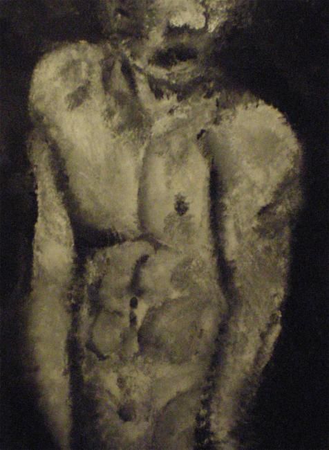Peinture intitulée "Nude man" par Damien Maguerre, Œuvre d'art originale