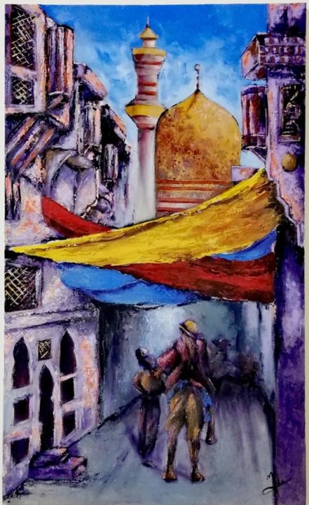 Painting titled "Tijarat" by Maheen Jadoon, Original Artwork, Acrylic