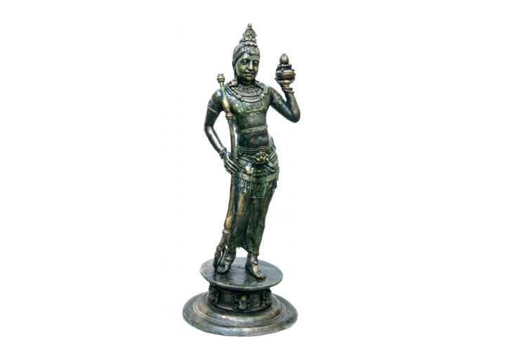 Sculpture titled "The Temple Guard" by Mahesh Chathuranga Ekanayake, Original Artwork, Metals