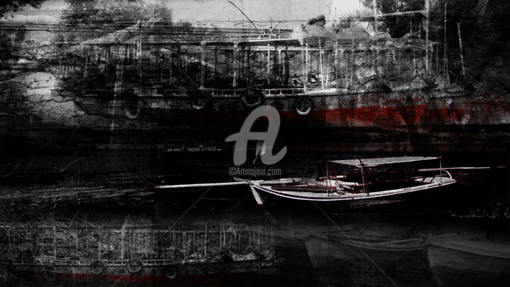 Grafika cyfrowa / sztuka generowana cyfrowo zatytułowany „boats” autorstwa Mahmoud Abdel-Fatah, Oryginalna praca, 2D praca c…