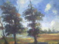 Painting titled "view1" by Mahmoud Bekkara, Original Artwork, Oil