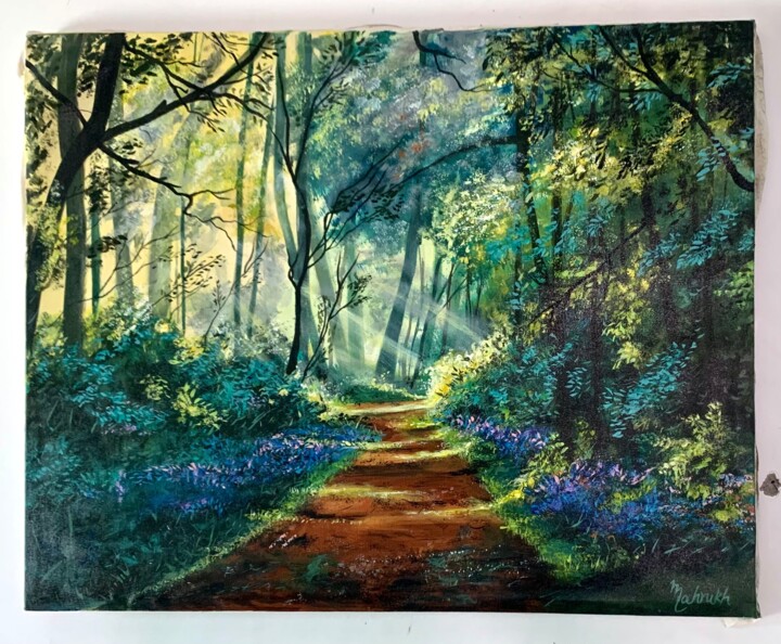 Painting titled "Woods of dream" by Mahrukh Iftikhar, Original Artwork, Acrylic