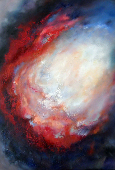 Painting titled "Aerial 2" by Maia Nikolov, Original Artwork, Oil