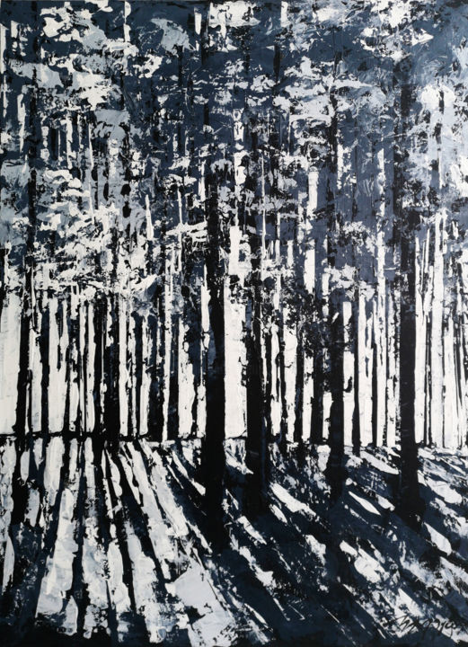 Painting titled "Dawn 2019" by Maija Alina, Original Art, Acrylic