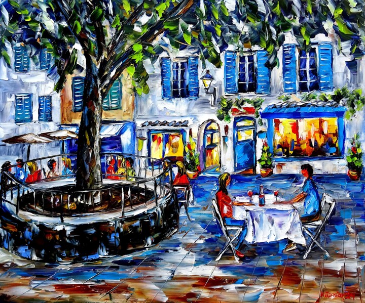 Peinture intitulée "Place de l'Ormeau,…" par Mirek Kuzniar, Œuvre d'art originale, Huile